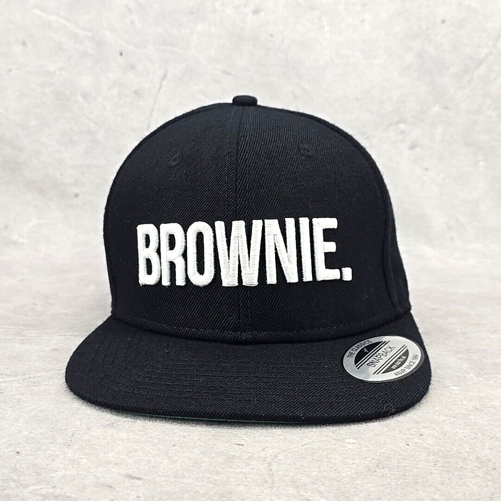 Brownie Script ASVP Shop Hat Adjustable Snapback Black Color One Size Cap‎